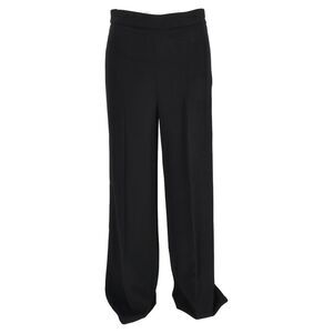 Joseph High-Rise Straight-Leg Trousers in Black Viscose